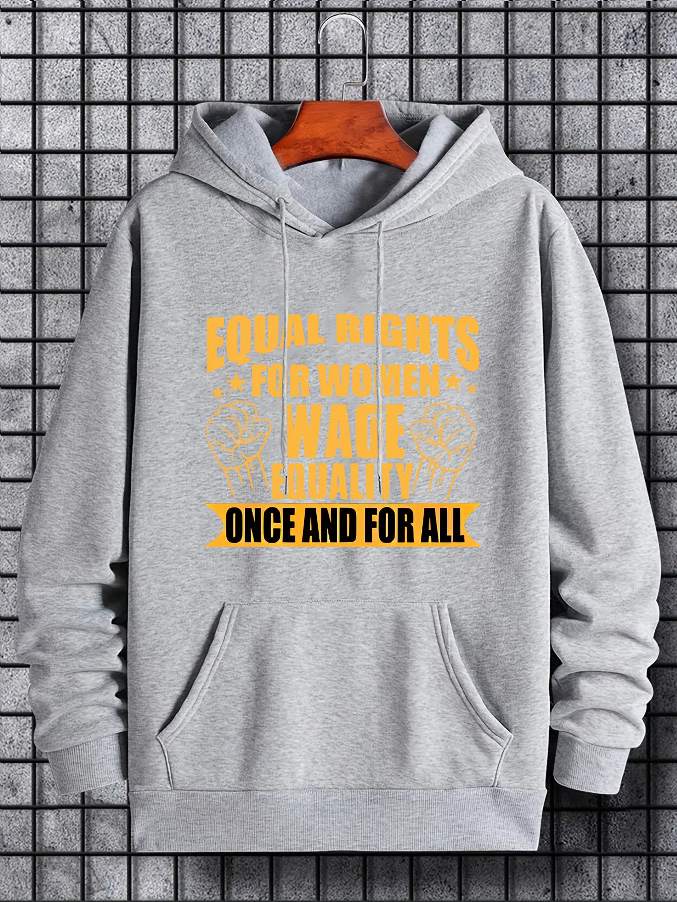 Equal Rights Letter Print Hoodie Men's Sweatshirt