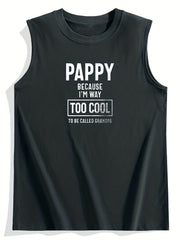 Men's Letter Print Casual Tank Top Loose Fit Vest