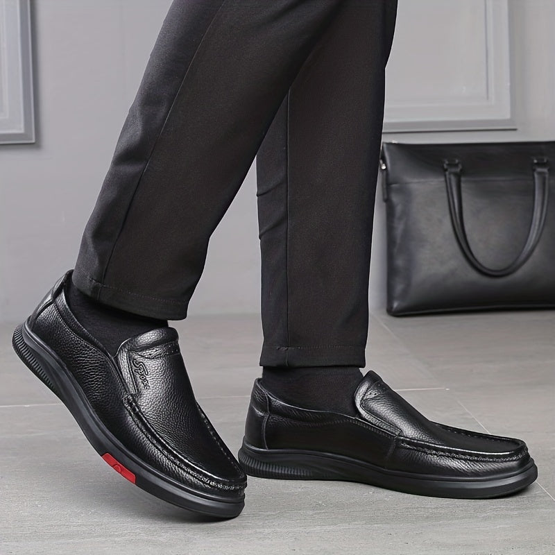 Men's Leather Loafer Lightweight Slip On Flat Shoes