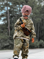 Boys Camo Hoodie Top & Pants Set Kids Spring Outfit