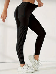 High Waist Hip Lifting Running Sports Leggings Elastic Yoga Fitness Tight Pants