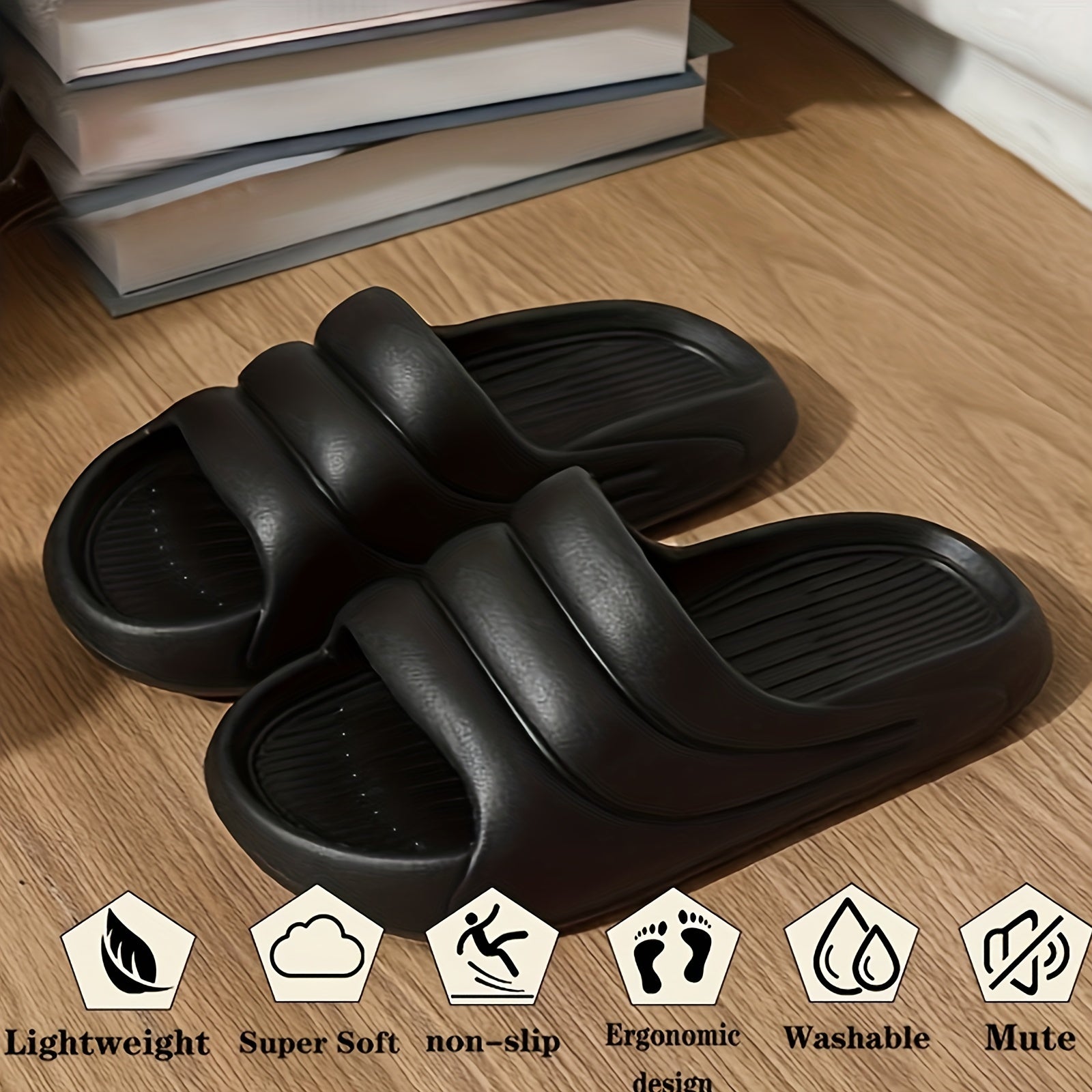 Men's Quick Drying Non Slip Slides for Indoor/Outdoor Summer