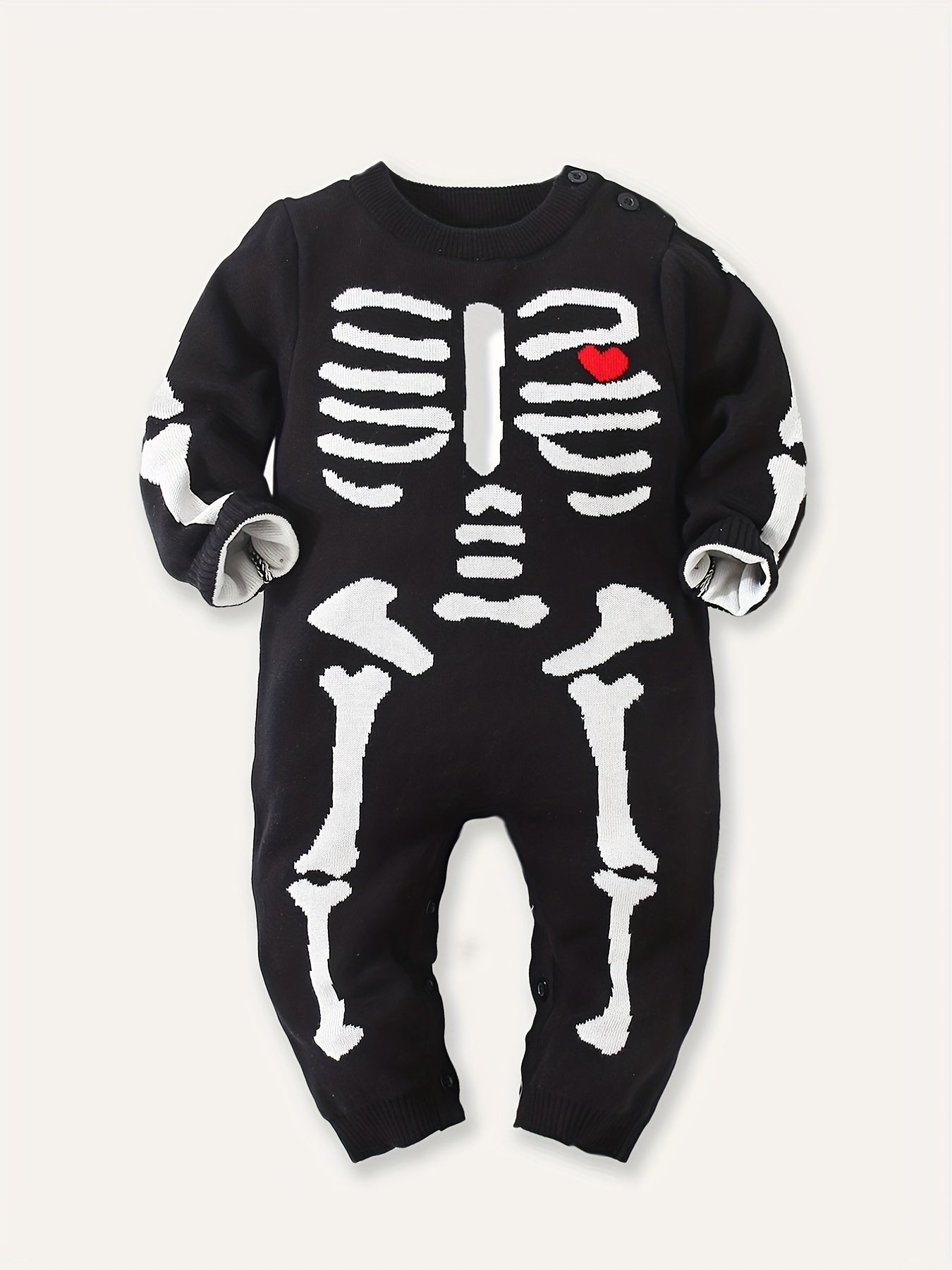 Skull Graphic Baby Jumpsuit Halloween Sweater Cosplay