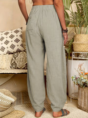 Baggy Harem Pants Casual Loose Elastic Waist Pants Women's Clothing