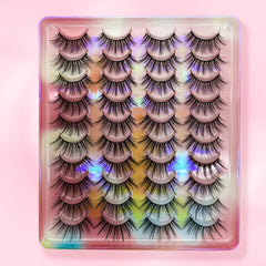20 Pairs 3D Faux Mink False Lashes for Natural & Dramatic Makeup Look