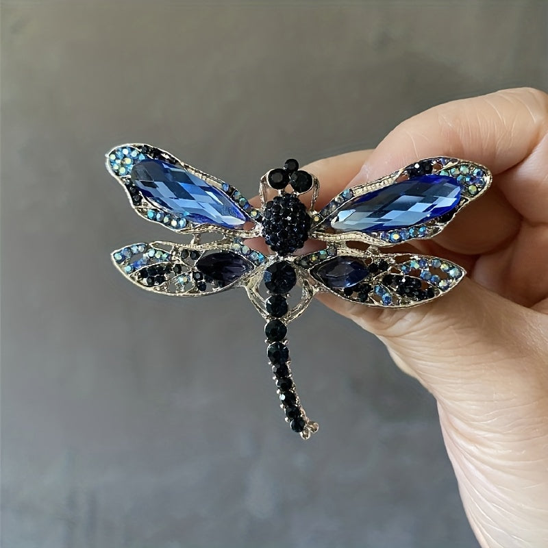 Crystal Vintage Dragonfly Brooches Insect Brooch Pins Coat Hat Suit Accessories