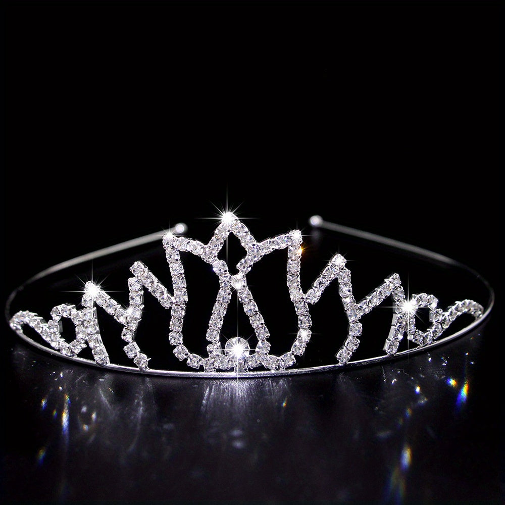 Rhinestone Headband Queen Crown Tiara Head Jewelry Bridal Wedding Hair Accessori