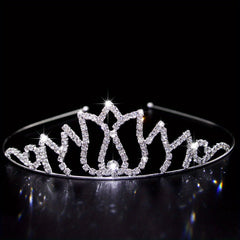 Rhinestone Headband Queen Crown Tiara Head Jewelry Bridal Wedding Hair Accessori