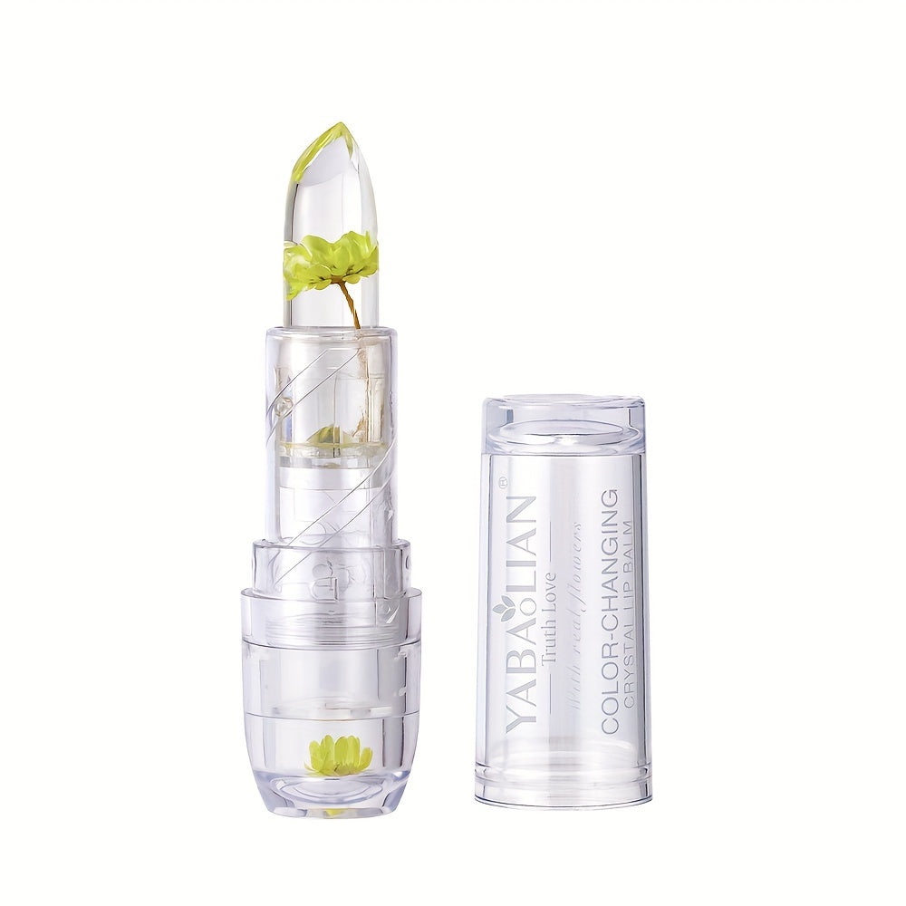 Crystal Flower Jelly Changing Lipstick Long Lasting Lip Care Moisturizer