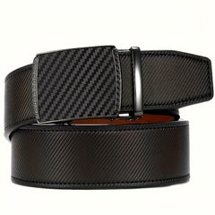 Men's Leather Ratchet Belt Business Waist Strap High Belt
