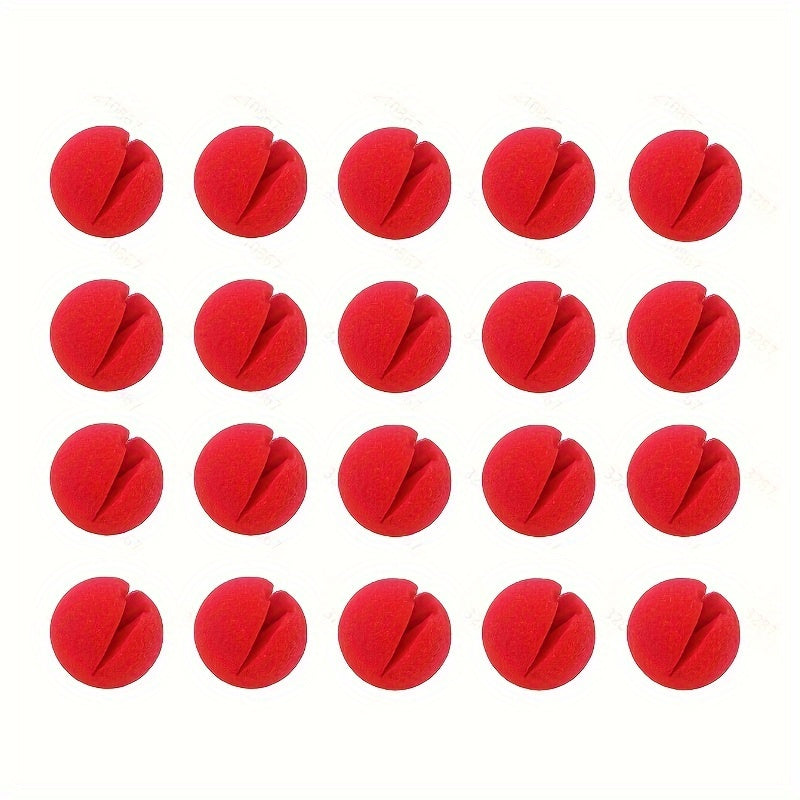 20PCS Red Circus Clown Nose Christmas Costume Party Cosplay Halloween Decor