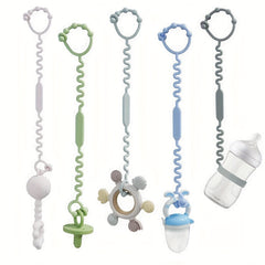 Adjustable Baby Teether Toy Harness 3 5pcs Silicone Pacifier Clips