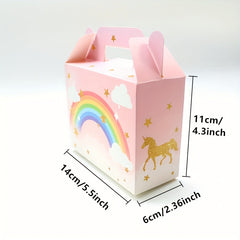 6pcs Unicorn Gift Boxes Snack Boxes for Birthday Party