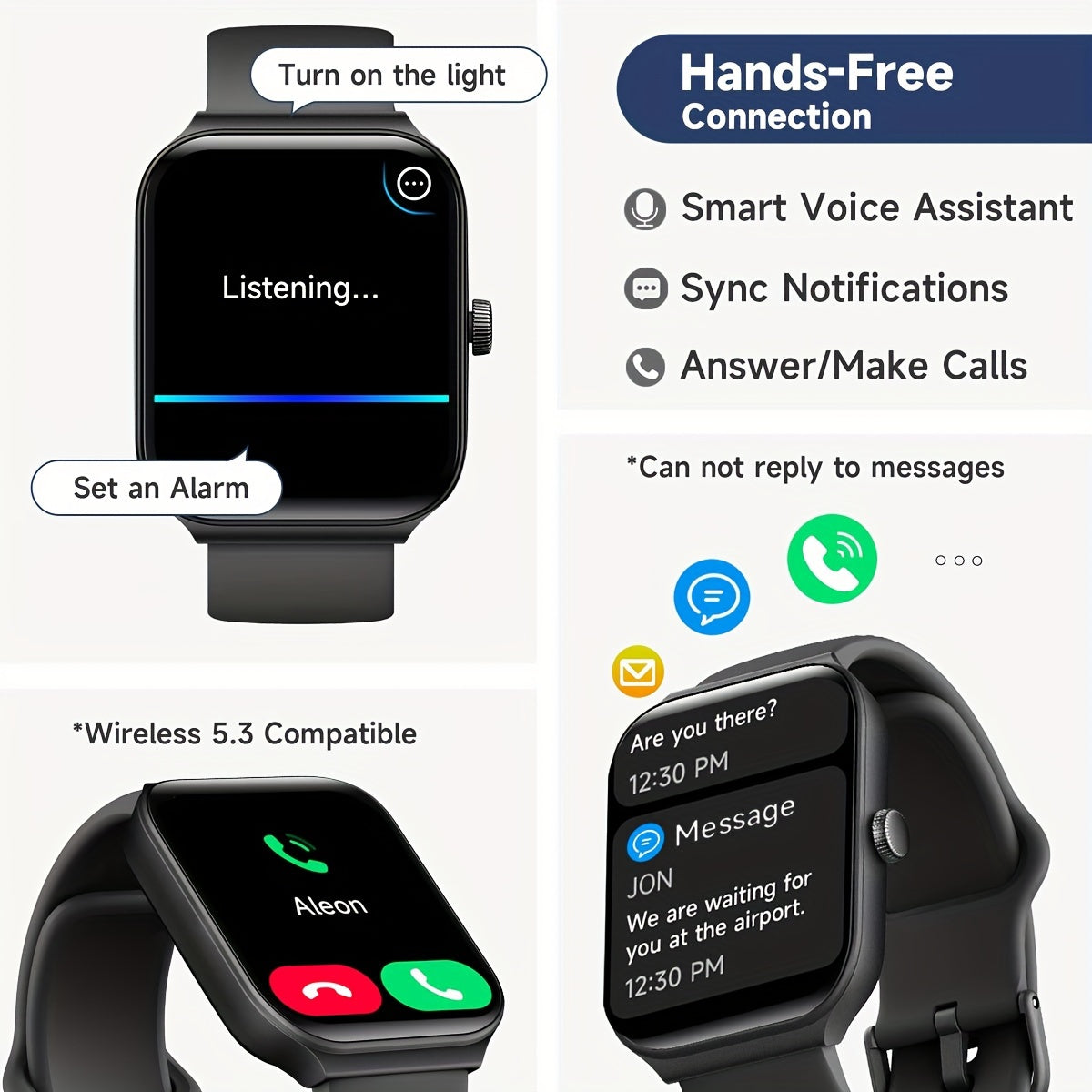 TOOBUR Smartwatch Fitness Tracker for Android iPhone