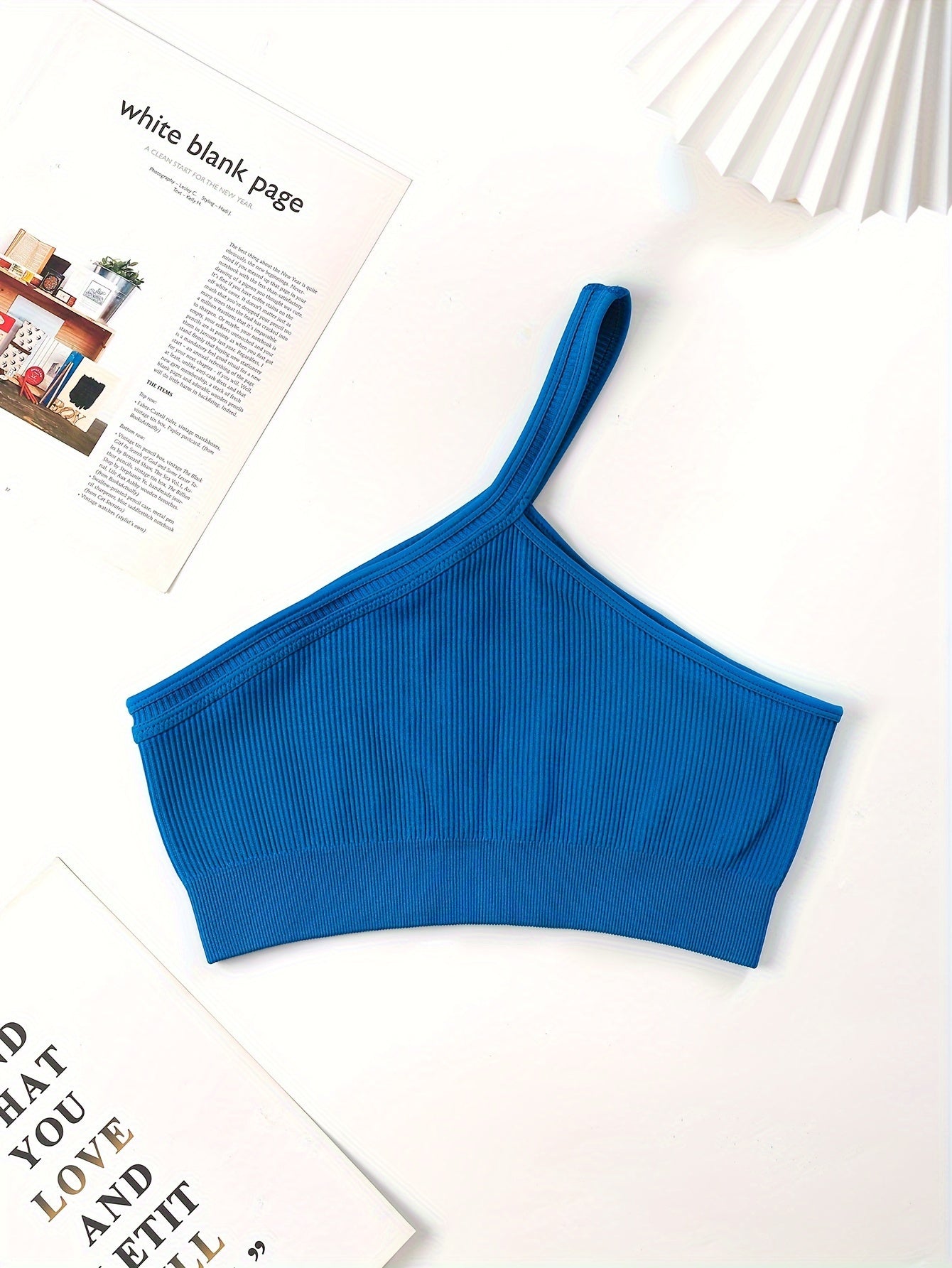 4pcs Yoga Set One Shoulder Sports Bra Shorts Leggings Women's Activewear