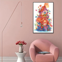 House Pattern 5D Diamond Painting Kit for Beginner DIY Home Wall Decor
