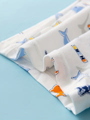 4pcs Boy's Shark Pattern Boxer Briefs Cotton Underwear
