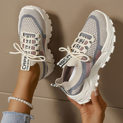Women's Block Knit Platform Running Shoes