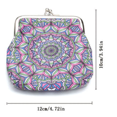 Ethnic Style Coin Purse Geometric Pattern Small Wallet Girl s Bank Card Bag