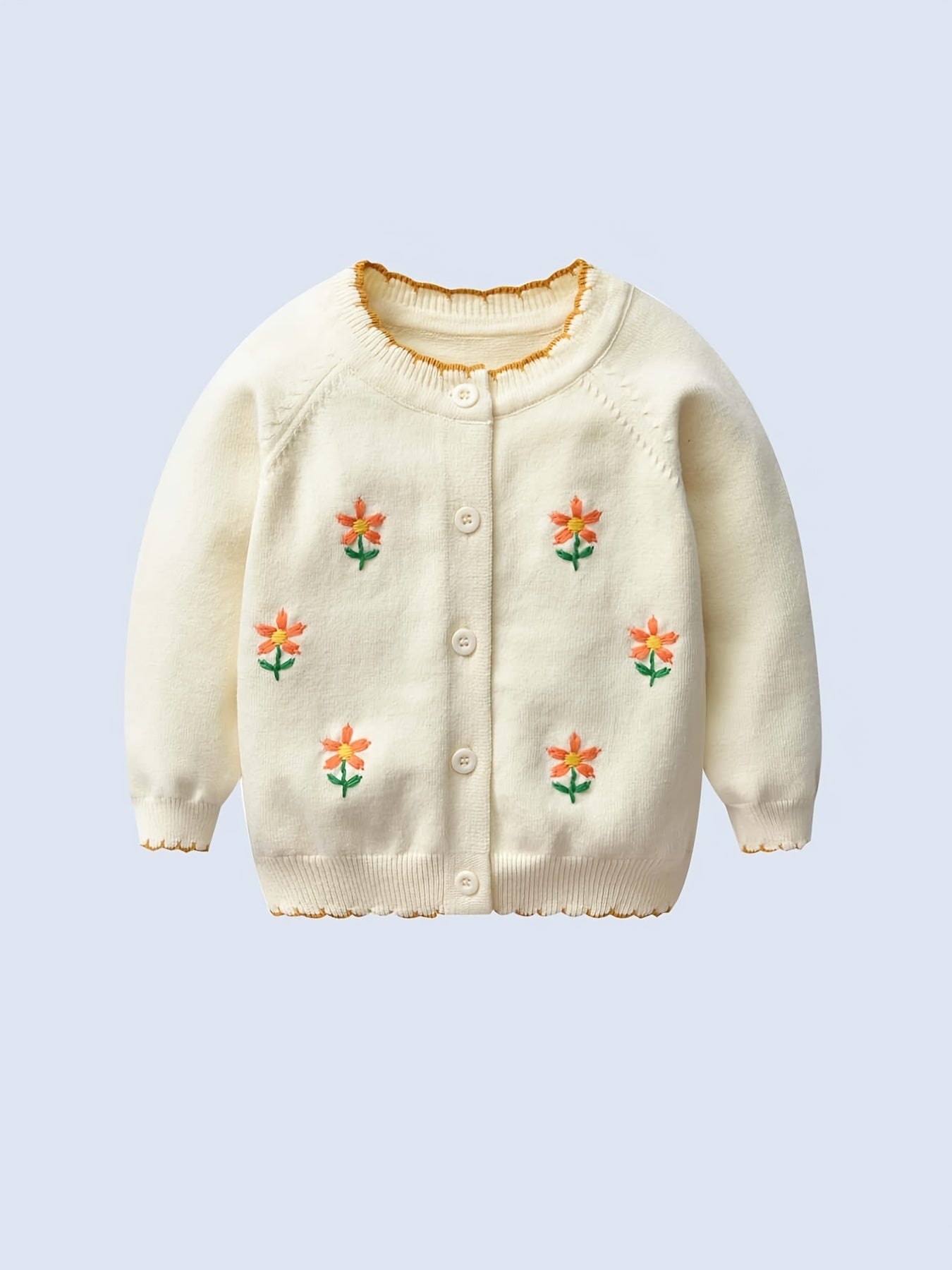 Baby Girls Sweater Coat Long Sleeve Casual Cardigan For Outing