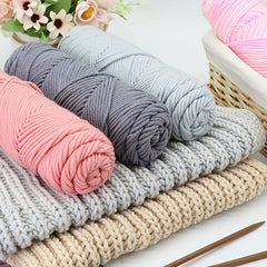 1pc 100 Acrylic 8 strand Lover Cotton Wool Hand knitted Medium Thick Wool