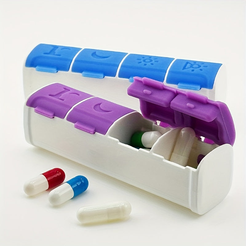 4 Compartment Medicine Organizer with Silicone Seal