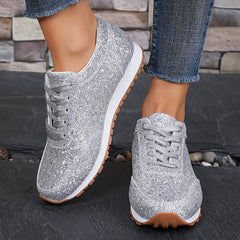 Sequins Glitter Lightweight Walking Shoes Non Slip Outdoor Sneakers