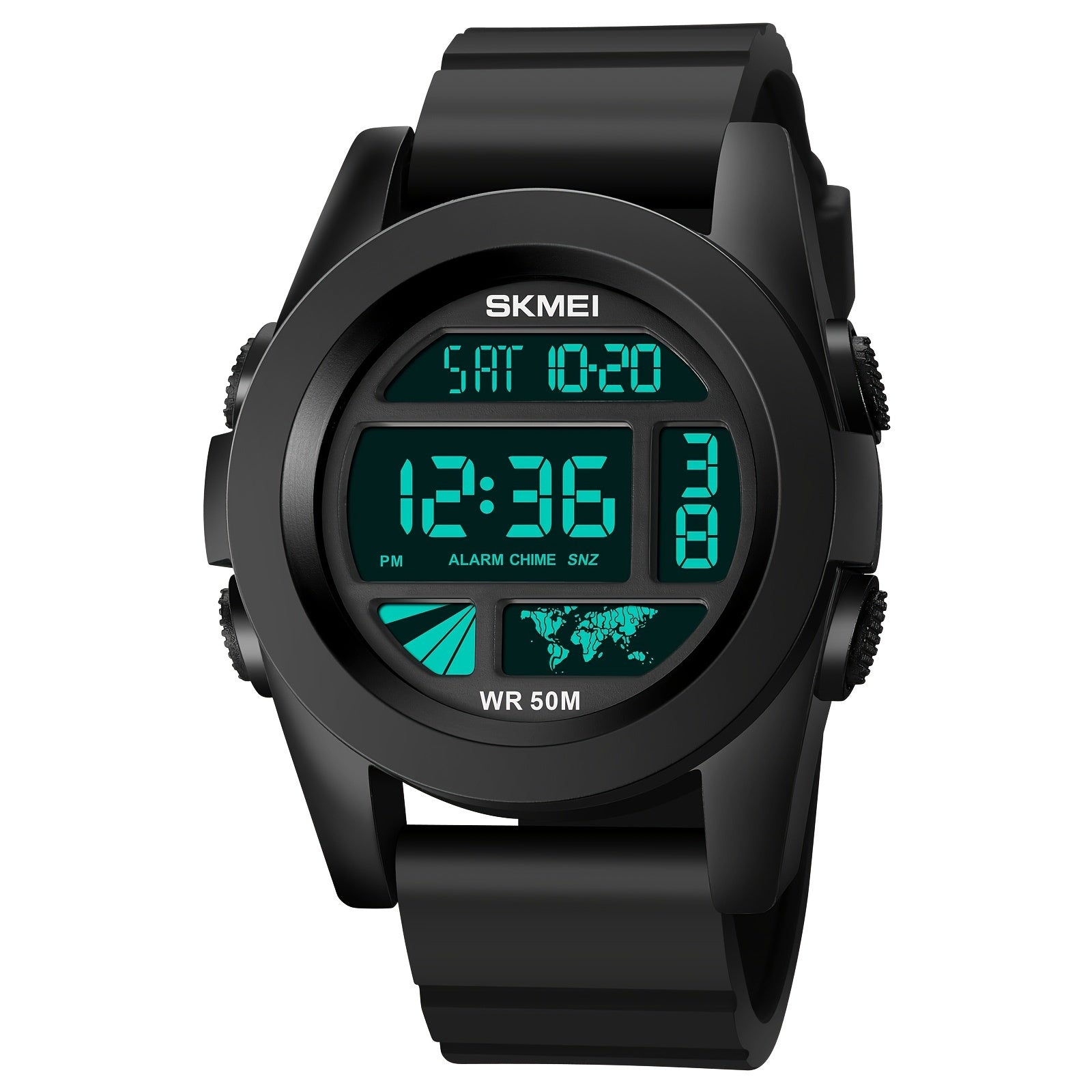 Unisex Digital Watch Multifunction Waterproof Sports Dual Time Stopwatch