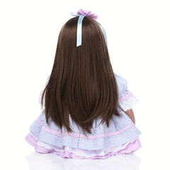 24 Inch Reborn Girl Doll Princess Long Hair Skirt Dress Cuddly Body