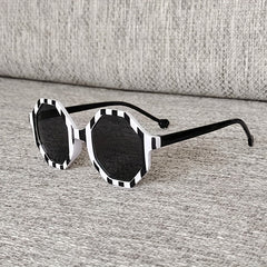 Teen Striped Frame Sun Protection Sunglasses