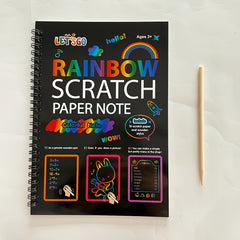 Rainbow Scratch Off Notebooks Arts & Crafts Kit for Kids