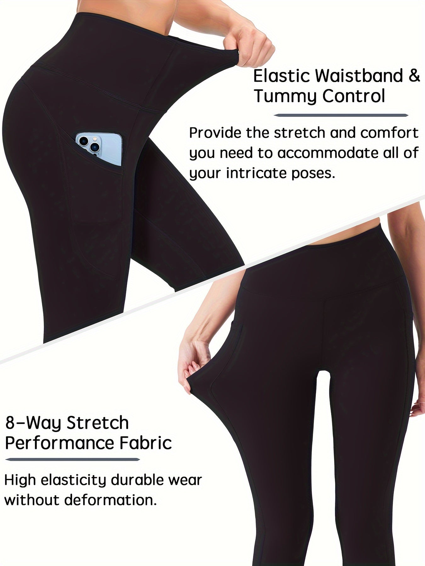 High Waist Pocket Yoga Pants Tummy Control Slim Fit Leggings Women's Activewear