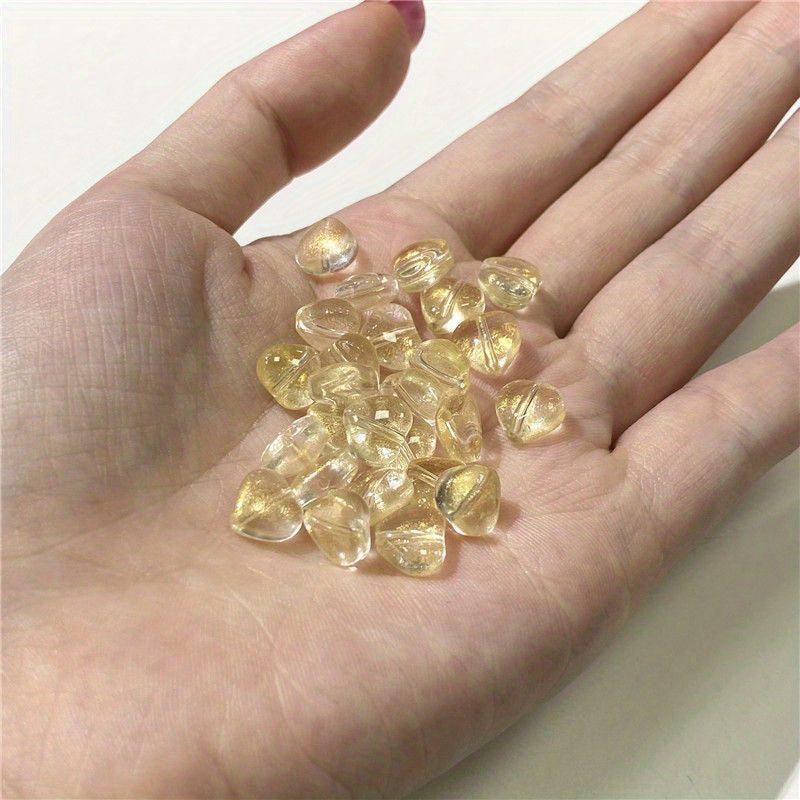 10mm Heart Glass Beads With Tassels DIY Hand Hairpins Jewelry