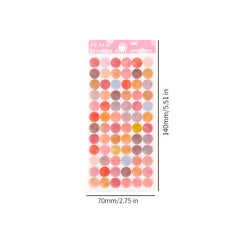 Time Series Label Dot Stickers Round Decorative Stickers 6pcs