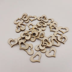 100/200pcs Natural Love Hearts Cutouts DIY Wedding Table Confetti