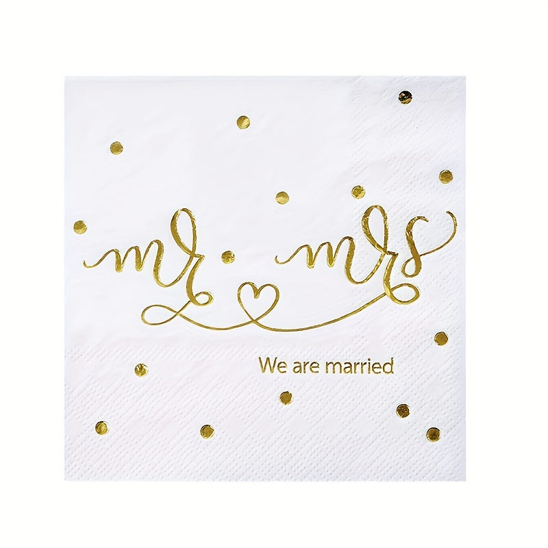 20pcs Wedding Cocktail Beverage Napkins for Table Decor