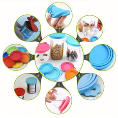 2Pcs Pet Food Can Cover Silicone Leak-proof Water-proof Soda Bottle Caps