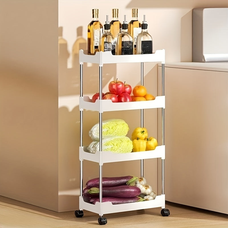 Small Cart Storage Rack Kitchen Floor Bedroom Snacks Mobile Bathroom Storage Rac