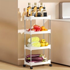 Small Cart Storage Rack Kitchen Floor Bedroom Snacks Mobile Bathroom Storage Rac