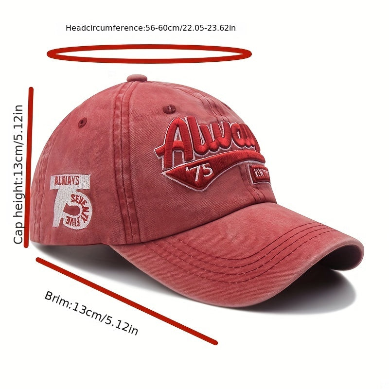 Vintage Distressed Washed Denim Baseball Cap Men's And Women's Street