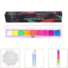 Vibrant Water Soluble Body Paint Pigments - 9 Colors