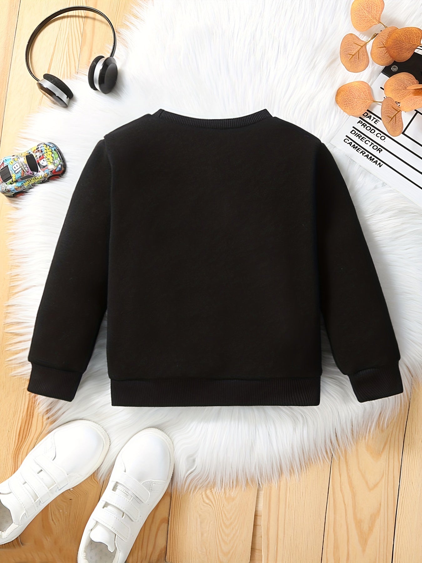 Kid's Cartoon Gamepad Sweatshirt with Important Choices Print