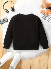Kid's Cartoon Gamepad Sweatshirt with Important Choices Print