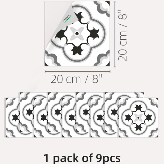 9pcs Waterproof Anti Slip Tile Stickers - Transform Your Home