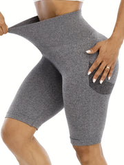 High Waist Seamless Biker Shorts for Women