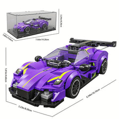 TYCOLE 316pcs Racing Car Model Set with Display Case Purple ABS Construction Toy