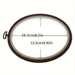 Vintage Cross Stitch Hoop DIY Embroidery Hoop Wood Grain Embroidery Frame