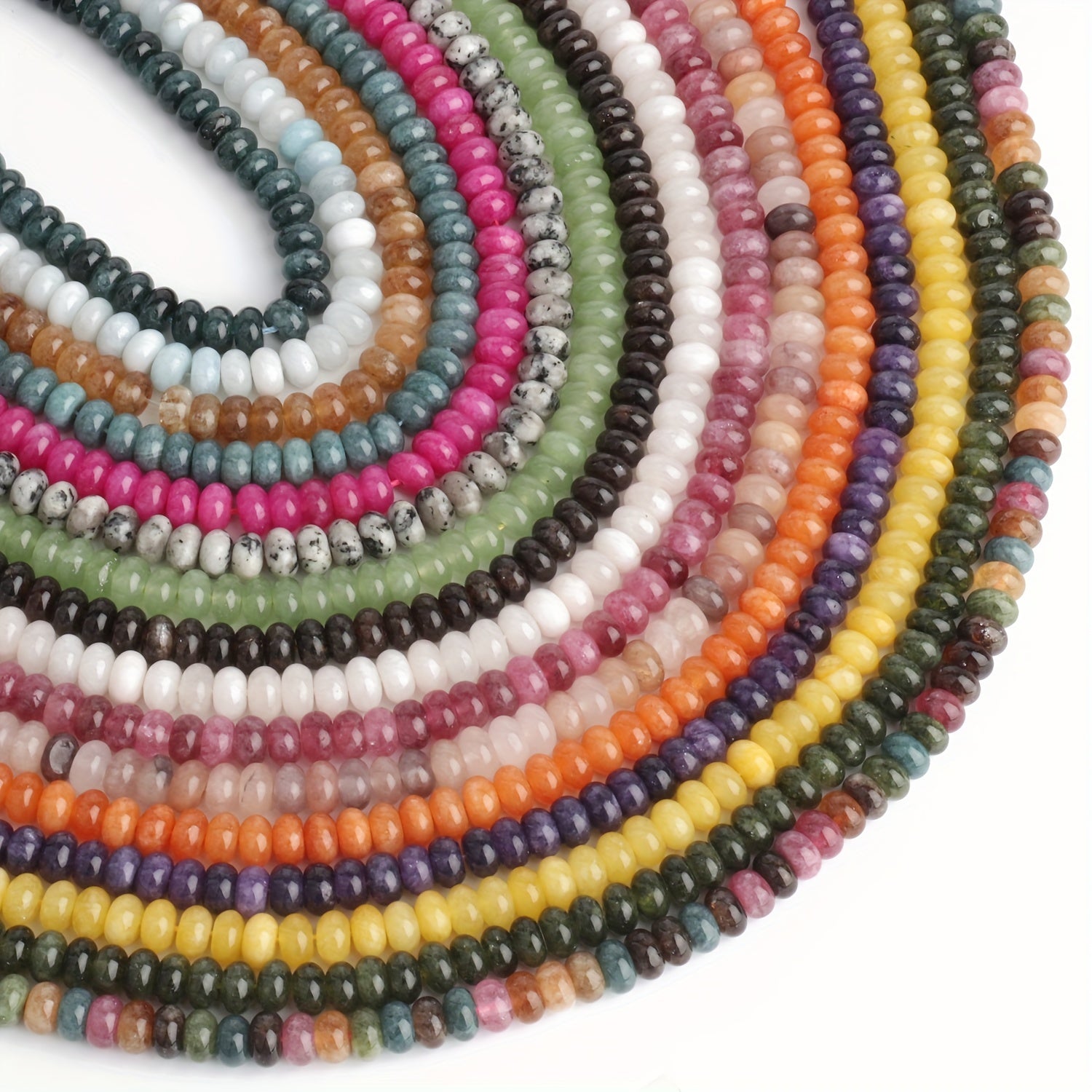 8x5mm Abacus Shape Jade Stone Beads for Jewelry Making