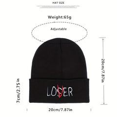 Unisex Couple Knit Hat LOSER Embroidery Skull Cap Warm Ski Hats