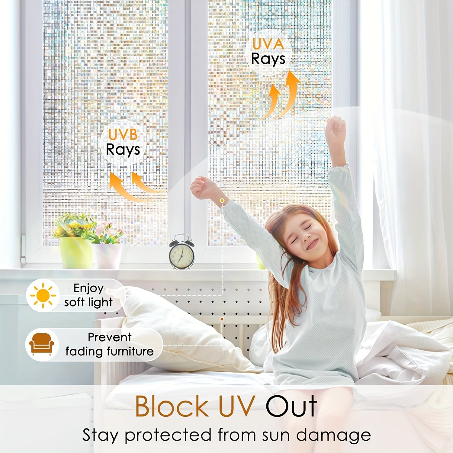 Frosted Privacy Window Film for Glass Doors - Decorative Window Stickers